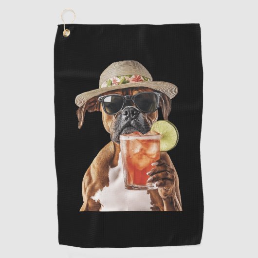 Bokser golfhanddoek (Voorkant)