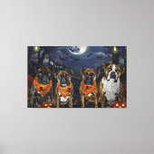 Bokser Halloween Griezelig Canvas Afdruk (Voorkant)