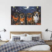 Bokser Halloween Griezelig Canvas Afdruk (Insitu (Slaapkamer))