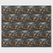 Bokser Halloween Nacht Doggy Delight Cadeaupapier (Vlak)