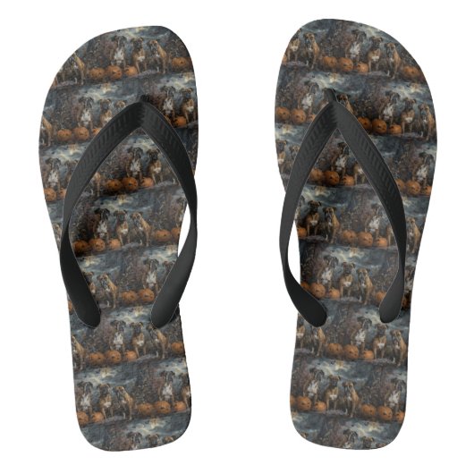 Bokser Halloween Nacht Doggy Delight Teenslippers (Voetbed)