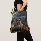 Bokser Halloween Nacht Doggy Delight Tote Bag (Dichtbij)