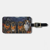 Bokser Halloween Spooky Bagagelabel (Voorkant horizontaal)