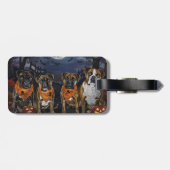 Bokser Halloween Spooky Bagagelabel (Achterkant horizontaal)