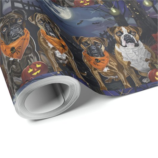 Bokser Halloween Spooky Cadeaupapier (Rol Hoek)