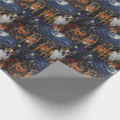 Bokser Halloween Spooky Cadeaupapier (Hoek)