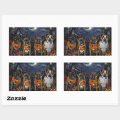Bokser Halloween Spooky Rechthoekige Sticker (Vel)