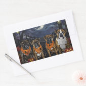 Bokser Halloween Spooky Rechthoekige Sticker (Envelop)