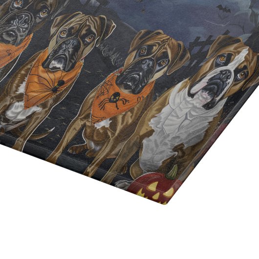 Bokser Halloween Spooky Snijplank (Hoek)