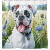 Bokser Hond Beauty Douchegordijn (Voorkant)