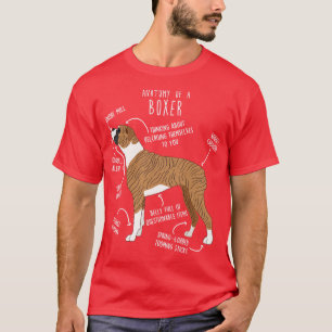 Bokser Hond Brindle Anatomie 1 T-shirt