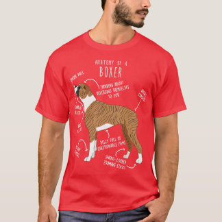 Bokser Hond Brindle Anatomie 1 T-shirt