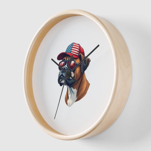 Bokser hond draagt wit rood blauw (Hoek)