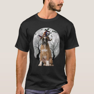 Bokser hond en maan Halloween kostuum hond T-shirt