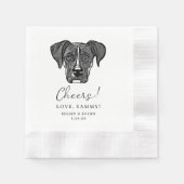 Bokser Hond Gepersonaliseerd Cheers Servetten (Voorkant)