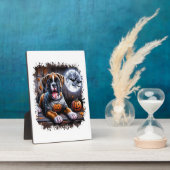 Bokser Hond Halloween Fotoplaat (Zijkant)