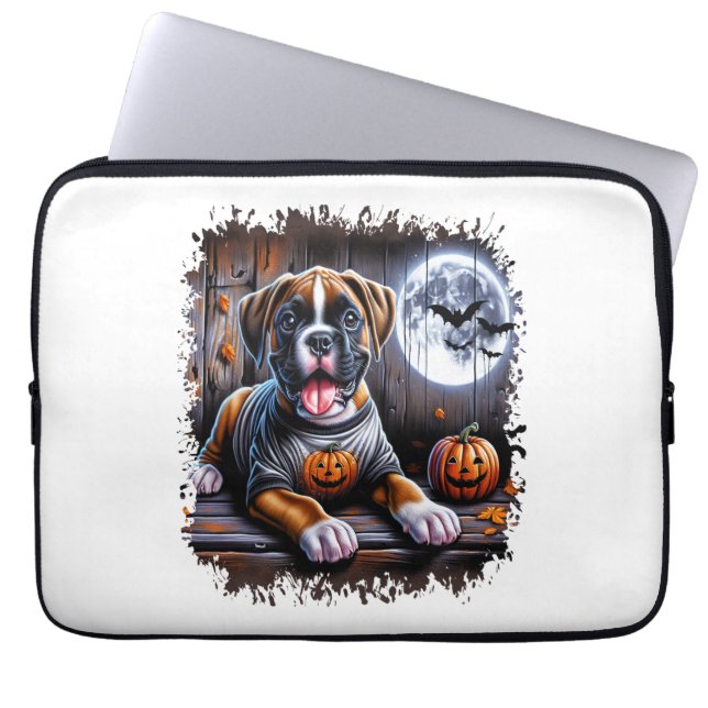 Bokser Hond Halloween Laptop Sleeve (Voorkant)