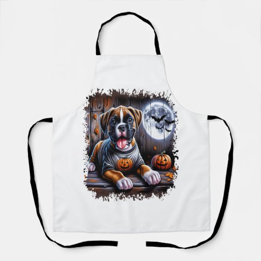 Bokser Hond Halloween Schort (Voorkant)