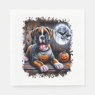 Bokser Hond Halloween Servet