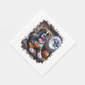 Bokser Hond Halloween Servet (Hoek)