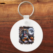 Bokser Hond Halloween Sleutelhanger (Voorkant)