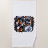 Bokser Hond Halloween Strandlaken (Voorkant)