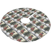 Bokser Hond in Sneeuw Kerstmis Kerstboom Rok (Gekanteld)