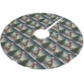 Bokser Hond in Sneeuw Kerstmis Kerstboom Rok (Gekanteld)