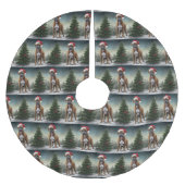 Bokser Hond in Sneeuw Kerstmis Kerstboom Rok (Voorkant)