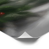 Bokser Hond in Sneeuw Kerstmis Perfect Poster (Hoek)