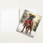 Bokser Hond in Sneeuw Kerstmis Planner (Display)