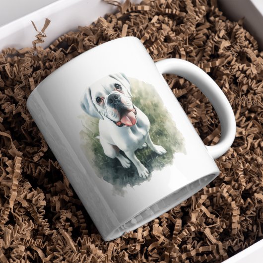 Bokser Hond in Waterverf Koffiemok