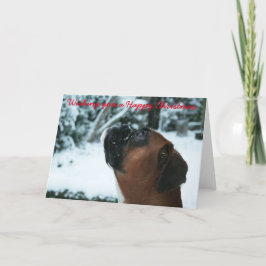 Bokser Hond Kerst Kaart