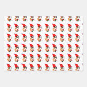 Bokser Hond Kerstmis Vrolijk Inpakpapier Vel (Voorkant 3)