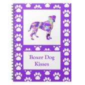Bokser Hond Kisses Silhouet Leuke PPY&B Notitieboek (Voorkant)