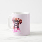 Bokser Hond: Koningin Knuffelmeester Koffiemok (Voorkant links)