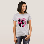Bokser Hond Mam In Roze T-shirt (Voorkant volledig)