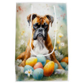 Bokser Hond met Paaseieren Vakantie Medium Cadeauzakje (Achterkant)
