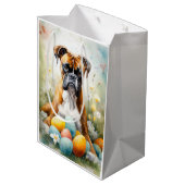 Bokser Hond met Paaseieren Vakantie Medium Cadeauzakje (Achterkant Gekanteld)