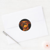 Bokser Hond Moderne Kunst Ronde Sticker (Envelop)