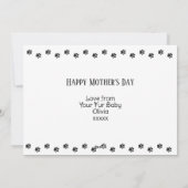 Bokser Hond Moeder Bloemen Moederdag Verse Feestdagenkaart (Achterkant)