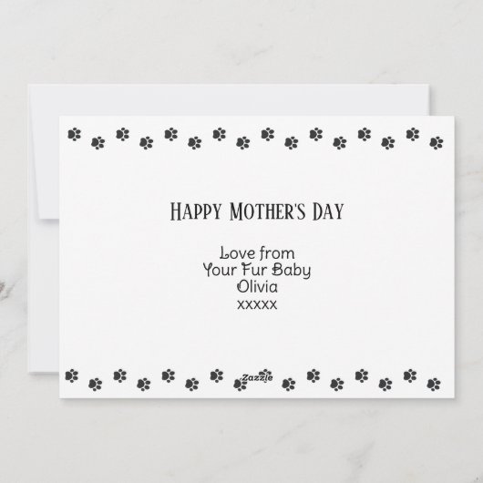 Bokser Hond Moeder Bloemen Moederdag Verse Feestdagenkaart (Achterkant)