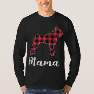 Bokser Hond Puppy Rood plaid grappig Kerstmis T-shirt