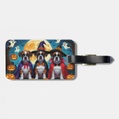 Bokser Honden Pompoen Halloween Grappig Bagagelabel (Achterkant horizontaal)