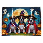 Bokser Honden Pompoen Halloween Grappig Groot Cadeauzakje (Voorkant)