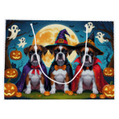 Bokser Honden Pompoen Halloween Grappig Groot Cadeauzakje (Achterkant)