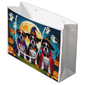 Bokser Honden Pompoen Halloween Grappig Groot Cadeauzakje (Voorkant Gekanteld)