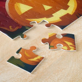 Bokser Honden Pompoen Halloween Grappig Legpuzzel (Zijkant)