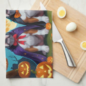 Bokser Honden Pompoen Halloween Grappig Theedoek (Quarter Fold)