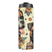  bokser hondenillustratie thermosbeker (Voorkant)